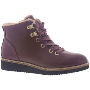 SoftWalk Maroon Lace-Up Winter Boots